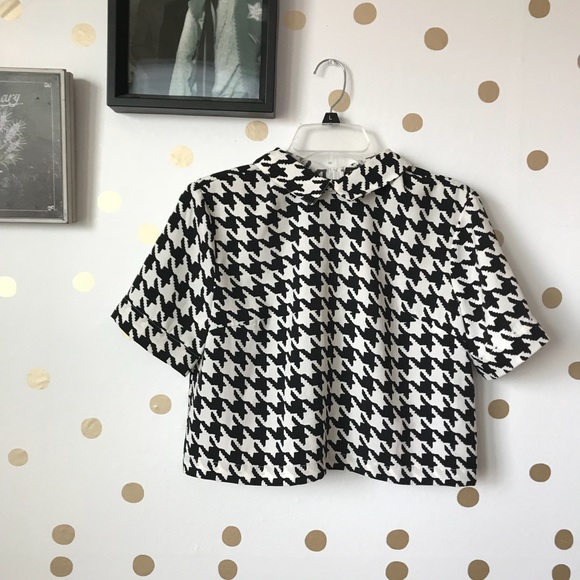 Kendall & Kylie Tops - Kendall & Kylie Houndstooth Print Top